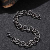 Stainless Steel Chain Bracelets, 316L Stainless Steel, silver color plated, Unisex & rolo chain, original color, 10mm Approx 9.06 Inch 