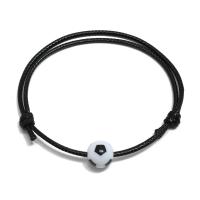 Fashion Create Wax Cord Bracelets, with Resin, Star, Adjustable & Unisex, black, 10mm Approx 12.2 Inch 