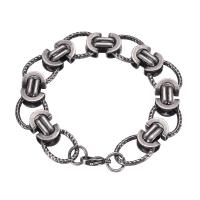 Stainless Steel Chain Bracelets, 316L Stainless Steel, silver color plated, vintage design & Unisex & rolo chain, original color, 16mm Approx 8.78 Inch 