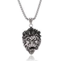 Stainless Steel Jewelry Necklace, 316L Stainless Steel, Lion, anoint, Unisex & box chain, original color Approx 23.62 