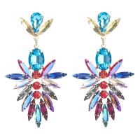 Zinc Alloy Rhinestone Drop Earring, plated, fashion jewelry & for woman & with rhinestone 