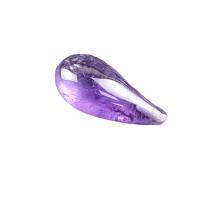 Amethyst Half Hole Bead, Teardrop, purple 