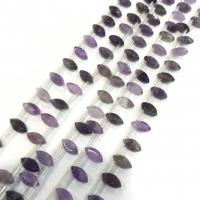 Natürliche Amethyst Perlen, Pferdeauge, poliert, DIY, violett, 12x6mm, Länge:38 cm, 32PCs/Strang, verkauft von Strang