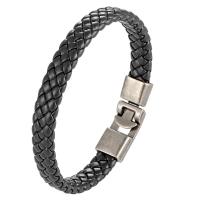PU Leather Bracelet, with Zinc Alloy & for man 9.5mm 