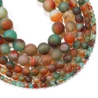 Natürliche Malachit Achat Perlen, rund, poliert, DIY & verschiedene Größen vorhanden & satiniert, Länge:14.96 ZollInch, verkauft von Strang