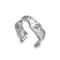 Titanium Steel Cuff Finger Ring, Adjustable & Unisex, original color US Ring 