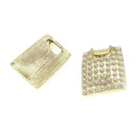 Zinc Alloy Jewelry Pendants, with pearl, golden 