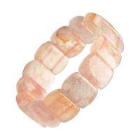 Agate Bracelets, Cherry Blossom Agate, for woman, pink, 18mm Inch 