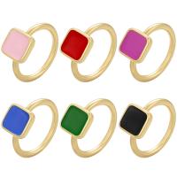 Brass Finger Ring, gold color plated, for woman & enamel Inner Approx 17mm 
