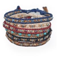Fashion Jewelry Bracelet, Zinc Alloy, with Seedbead & Polyester Cord, handmade, for woman 14-25cm 