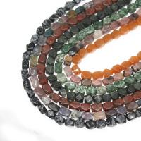 Gemischte Edelstein Perlen, Vieleck, DIY, keine, 8x10mm, Länge:38 cm, verkauft von Strang