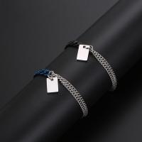 Titanium Steel Bracelet & Bangle, plated, Unisex & curb chain & two tone 10mm 