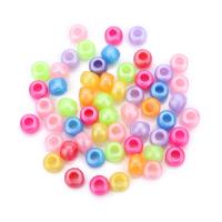 Solid Color Acrylic Beads, Round, DIY & epoxy gel, mixed colors 