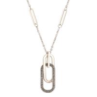 Fashion Sweater Chain Necklace, Cupronickel, plated, micro pave cubic zirconia & for woman, 50mm Approx 31.5 Inch 
