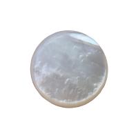 White Shell Cabochon, White Lip Shell, Round, white, 16.3mm 