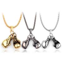 Zinc Alloy Necklace, Boxing Glove, plated, wave chain 