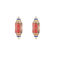 Enamel Brass Connector, 14K gold plated, micro pave cubic zirconia & for woman 