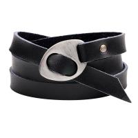 PU Leather Cord Bracelets, with PU Leather & Zinc Alloy & Unisex 