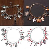 alliage de zinc bracelet, Dessin animé, Placage, unisexe & Bijoux d'Halloween & émail, plus de couleurs à choisir Vendu par PC