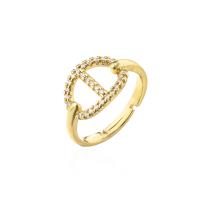 Cubic Zirconia Micro Pave Brass Finger Ring, 18K gold plated, Adjustable & micro pave cubic zirconia & for woman & hollow, 11mm 