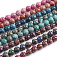 Cloisonne Stone Beads, Round, polished, DIY cm 