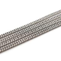 Stainless Steel Chain Jewelry, plated, French Rope Chain, silver color, 3.2mm 