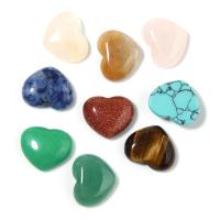 Кабошоны из драгоценных камней, Природный камень, Сердце, натуральный, DIY, Много цветов для выбора 5ПК/сумка, продается сумка