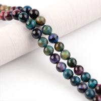 Tiger Eye Beads, Round, polished, DIY, multi-colored cm 