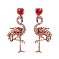 Zinc Alloy Rhinestone Drop Earring, with acrylic rhinestone, plated, fashion jewelry & for woman 