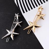 Hair Clip, Zinc Alloy, Star, plated, fashion jewelry & for woman 