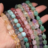 Gemischte Edelstein Perlen, Naturstein, Würfel, DIY & facettierte, keine, Länge:38 cm, verkauft von Strang
