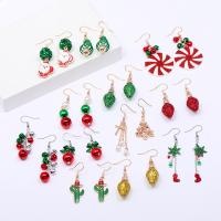 Christmas Earrings, Zinc Alloy, Christmas Design & for woman & enamel 45- 