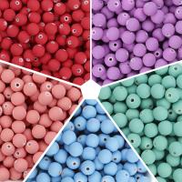 Frosted Acrylic Beads, Round, stoving varnish, DIY 8mm Approx 1.5mm 