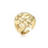 Brass Finger Ring, Dollar Sign, 18K gold plated, Adjustable & micro pave cubic zirconia & for woman, 22mm 