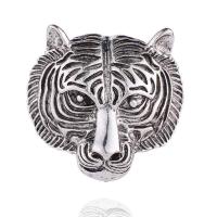 Zinc Alloy Jewelry Brooch, Tiger, plated, for man 