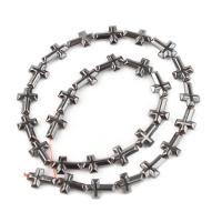 Magnetic Hematite Beads, Cross, polished, DIY, black cm 