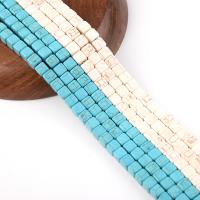 Perles en Turquoise naturelle, cube, poli, DIY, plus de couleurs à choisir cm, Vendu par brin