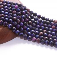 Tiger Eye Beads, Round, polished, DIY, purple cm 