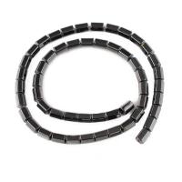 Magnetic Hematite Beads, Column, polished, DIY & faceted, black cm 