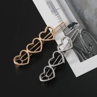 Hair Clip, Zinc Alloy, Heart, plated, fashion jewelry & for woman 