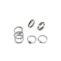 Zinc Alloy Ring Set, plated, 7 pieces & fashion jewelry & for woman, original color 