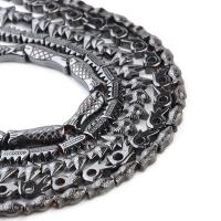 Magnetic Hematite Beads, polished, DIY, black cm 