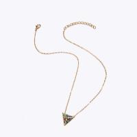Rhinestone Zinc Alloy Necklace, plated, fashion jewelry & for woman & with rhinestone, multi-colored .72 Inch 