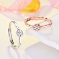Zircon pavent l'anneau en laiton de doigt, Placage, pour femme & avec zircone cubique, plus de couleurs à choisir Vendu par PC