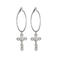 Zinc Alloy Drop Earring, Crucifix Cross, plated, fashion jewelry & for woman 