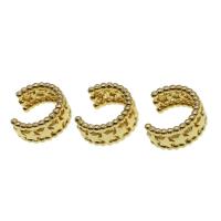 Ohrring-Manschette, Messing, mit einem Muster von Stern & für Frau, goldfarben, 11x11x2mm, verkauft von Paar