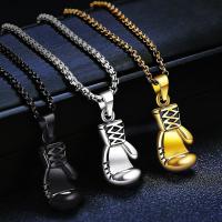 Titanium Steel Necklace, with 3mm extender chain, Boxing Glove, plated, box chain & for man Approx 23.62 Inch 