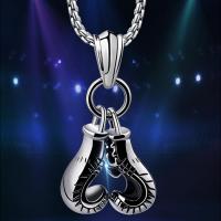 Titanium Steel Necklace, Boxing Glove, plated, box chain & for man Approx 23.62 Inch 