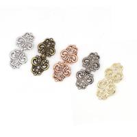 Zinc Alloy Hook and Eye Clasp, plated, hollow 