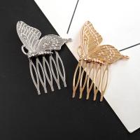 Decorative Hair Combs, Zinc Alloy, Butterfly, plated, fashion jewelry & for woman 